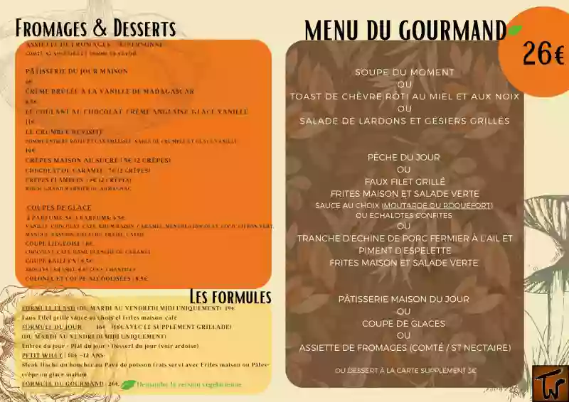 La Carte - Menus - La Table de Willy - Restaurant Eysines - Restaurant Eysines centre